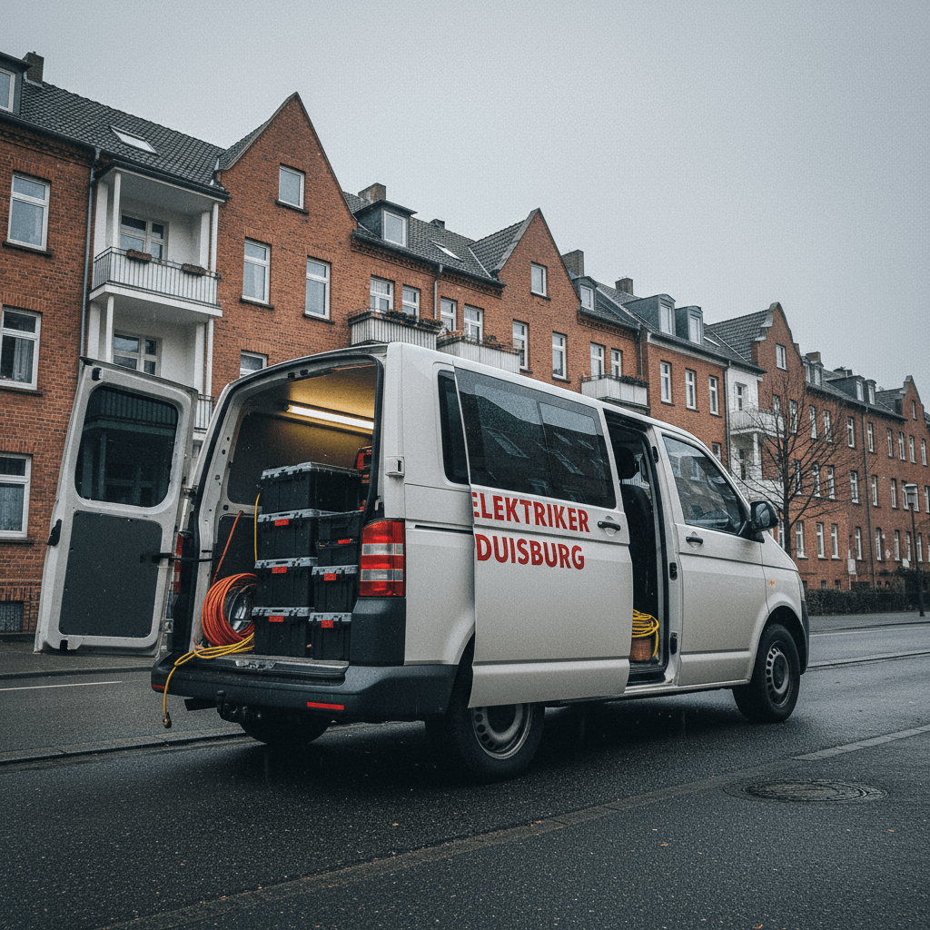 Einsatzfahrzeug bereit für den Notdienst Elektriker